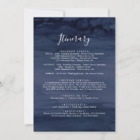 Personalized Wedding Welcome Letter & Itinerary - Blue Palms