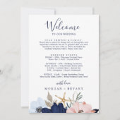 Modern Nautical Welcome Letter Itinerary & Map (Front)