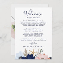 Modern Nautical Welcome Letter Itinerary &amp; Map