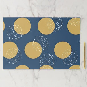 Modern Navy and Gold Polka Dot Paper Pad
