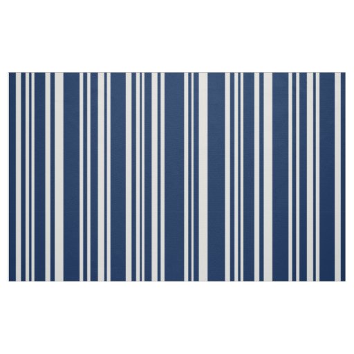 Modern Navy and White Stripes Fabric
