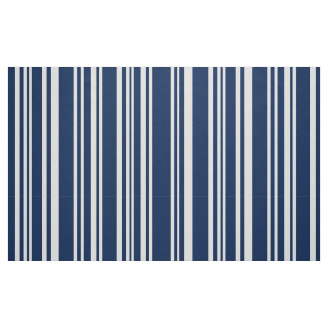 Modern Navy and White Stripes Fabric (Fat Quarter)