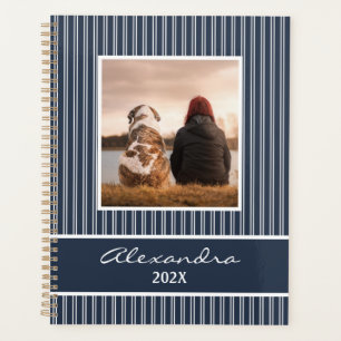 Modern Navy Blue 1 Photo 2023 Custom  Planner