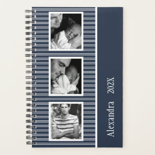 Modern Navy Blue 3 Photo 2023 Custom Planner