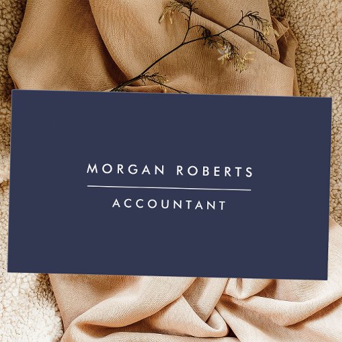 Modern Navy Blue Accountant Lawyer or Professional Business Card
