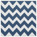 Modern Navy Blue and White Chevron Stripes Pattern Fabric