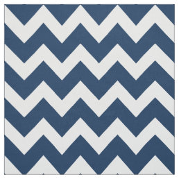 Modern Navy Blue and White Chevron Stripes Pattern Fabric