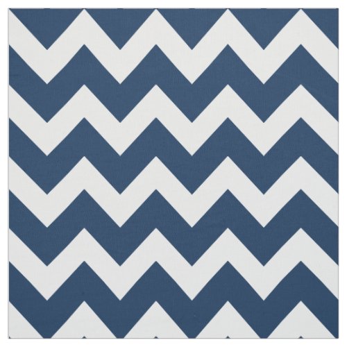 Modern Navy Blue and White Chevron Stripes Pattern Fabric