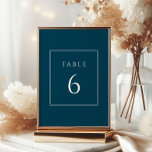 Modern Navy Blue Bar Mitzvah Table Numbers<br><div class="desc">These customizable minimal navy blue and white table number card signs are a perfect addition to your bar mitzvah,  bat mitzvah,  day-of wedding stationery,  or your rehearsal dinner,  engagement party,  bridal shower or baby shower.</div>