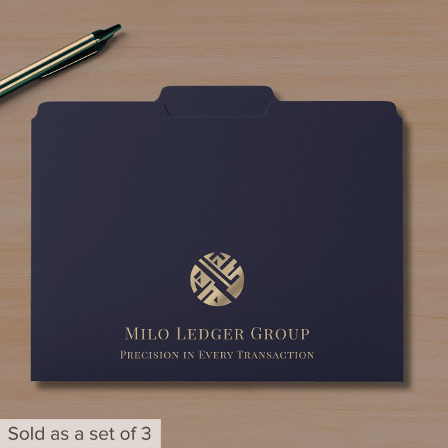 Modern Navy Blue Business File Folder (Creator Uploaded)