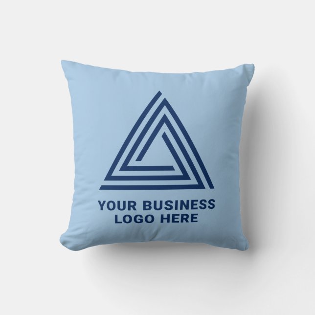 Modern Navy Blue Business Logo Throw Pillow (Front)