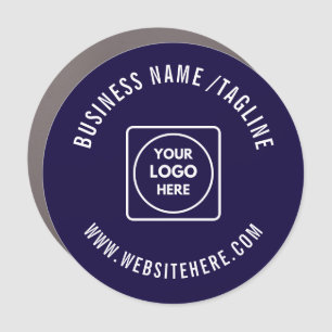 Modern Navy Blue Business Logo Vehicle Magnet