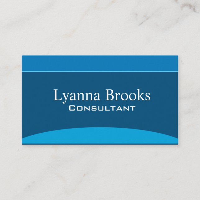 Modern Navy Blue Consultants Business Card (Front)