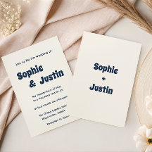 Modern Navy Blue & Cream Classic Wedding