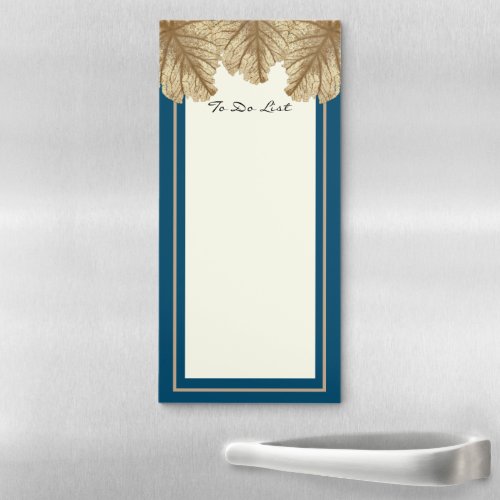 Modern Navy Blue Faux Gold To Do List Refrigerator Magnetic Notepad