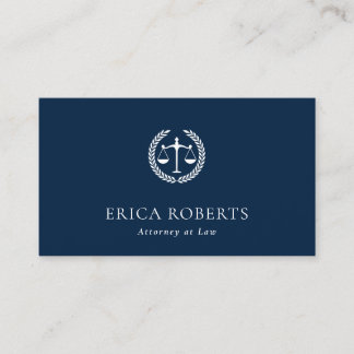Modern Navy Blue Folded Business Card Card