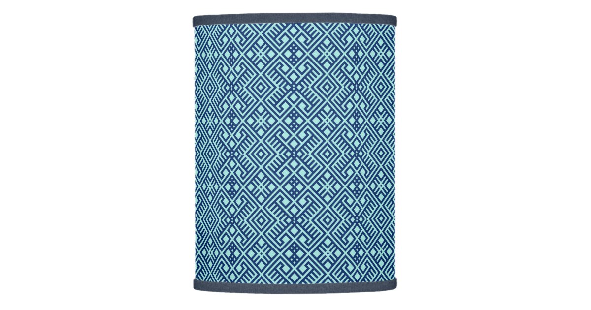 Modern Navy Blue Geometric Pattern Lamp Shade Zazzle