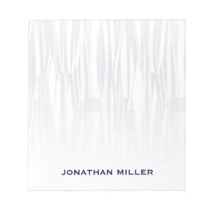 Modern Navy Blue Geometric Pattern Personalized Notepad