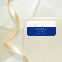 Modern Navy Blue Gold Graduation Address
