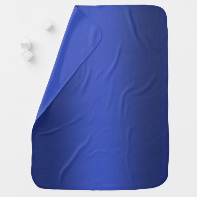 Modern navy blue gradient Watercolor galaxy space  Baby Blanket (In Situ)