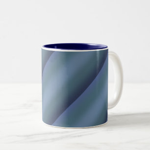 Modern navy blue gradient Watercolor galaxy space  Two-Tone Coffee Mug