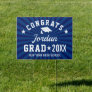 Modern Navy Blue Graduation Banner Yard Sign