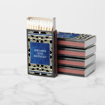 Modern Navy Blue Masculine Customized Birthday