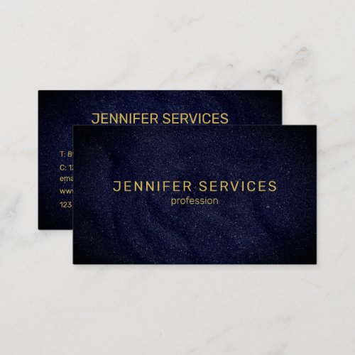 modern navy blue minimalist sand texture business card