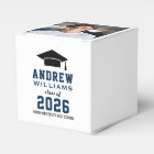 Modern Navy Blue Photo Graduation Party