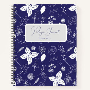 Modern Navy Blue Prayer Notebook