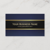 Modern Navy Blue Professional Elegant Business Card (Front)
