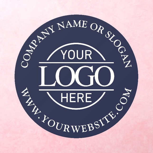 Modern Navy Blue Promotional Minimal Business Logo Wall Decal (Insitu 3)