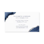 Modern Navy Blue Silver Gray Glitter Agate Marble