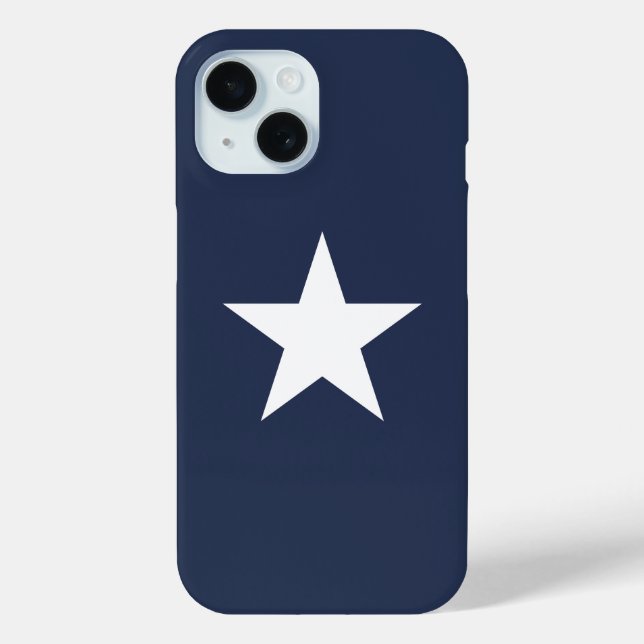 Modern Navy Blue Star Mark Case-Mate iPhone Case (Back)
