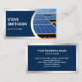 Modern Navy Blue Steel Rooftop Solar Panels Business Card | Zazzle