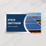 Modern Navy Blue Steel Rooftop Solar Panels Business Card