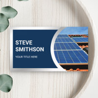 Modern Navy Blue Steel Rooftop Solar Panels