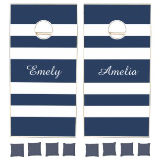Modern Navy Blue Stripes Names