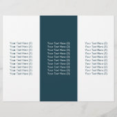 Modern Navy Blue Stripes Tri-Fold Brochures (Back)