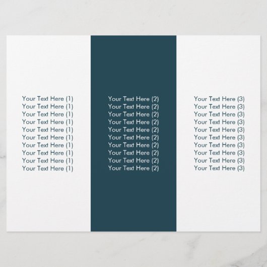 Modern Navy Blue Stripes Tri-Fold Brochures (Back)