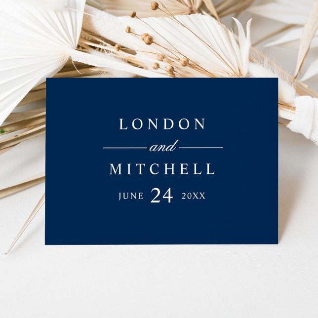 Modern Navy Blue Wedding Thank You (Creator Uploaded)