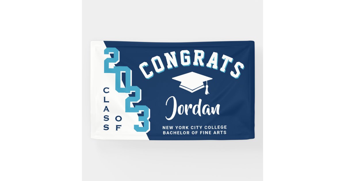 Modern Navy Blue White 2023 Graduation Party Banner Rdc78062d71164c2ebaa17a8fe8bb87da Jj7hi 630 ?rlvnet=1&view Padding=[285%2C0%2C285%2C0]