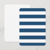 Modern Navy Blue White Stripes Pattern (Front/Back)