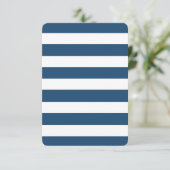 Modern Navy Blue White Stripes Pattern (Standing Front)
