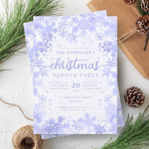 Modern Navy Blue Winter Wonderland Christmas  Invitation
