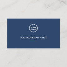 Modern Navy Custom Logo Business Card
