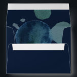Modern Navy Emerald Abstract Watercolor Envelope<br><div class="desc">Elements: rich dark tones, abstract watercolor background, light frame details, and classic serif fonts. Colors: blue, green, navy, dusty blue, steel blue, slate blue, sage green, hunter, highland, mint. Themes: modern, contemporary, abstract, moody, under the sea, ocean, dark color tones, minimalist, painterly, bohemian. Collection: Modern Navy Emerald Abstract Watercolor Wedding...</div>