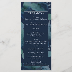 Modern Navy Emerald Abstract Watercolor Program