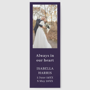 Modern Navy Funeral Memorial Design Bookmarks