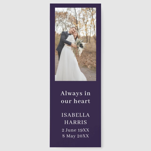 Modern Navy Funeral Memorial Design Bookmarks (Front)
